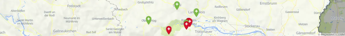 Kartenansicht für Apotheken-Notdienste in der Nähe von Weinzierl am Walde (Krems (Land), Niederösterreich)